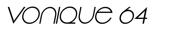 Vonique 64 font preview